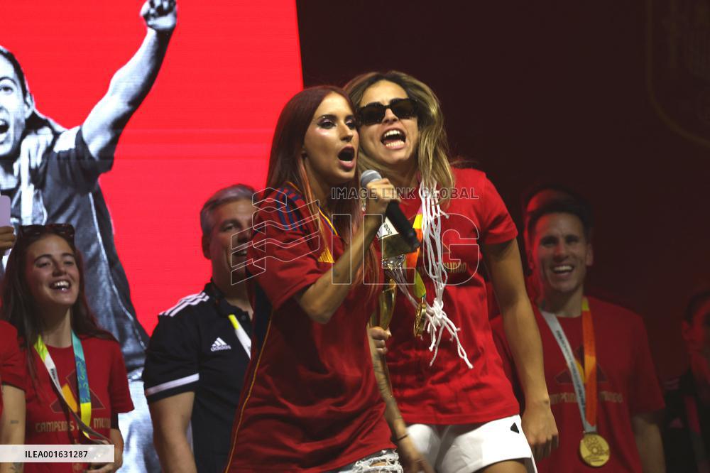Spanish National Team Players Arrive To Spain