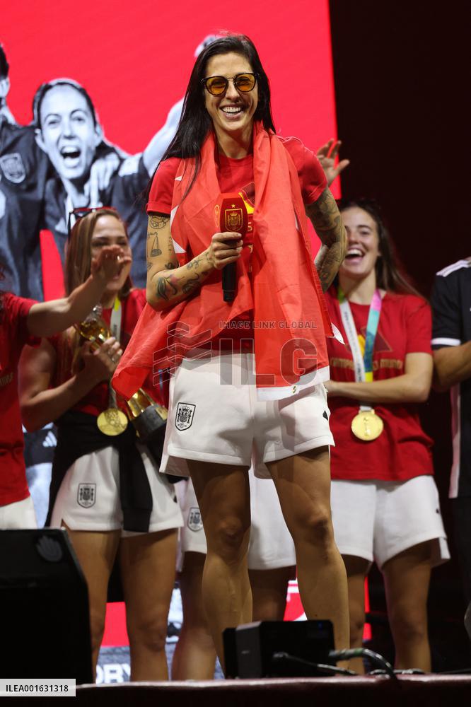 Spanish National Team Players Arrive To Spain