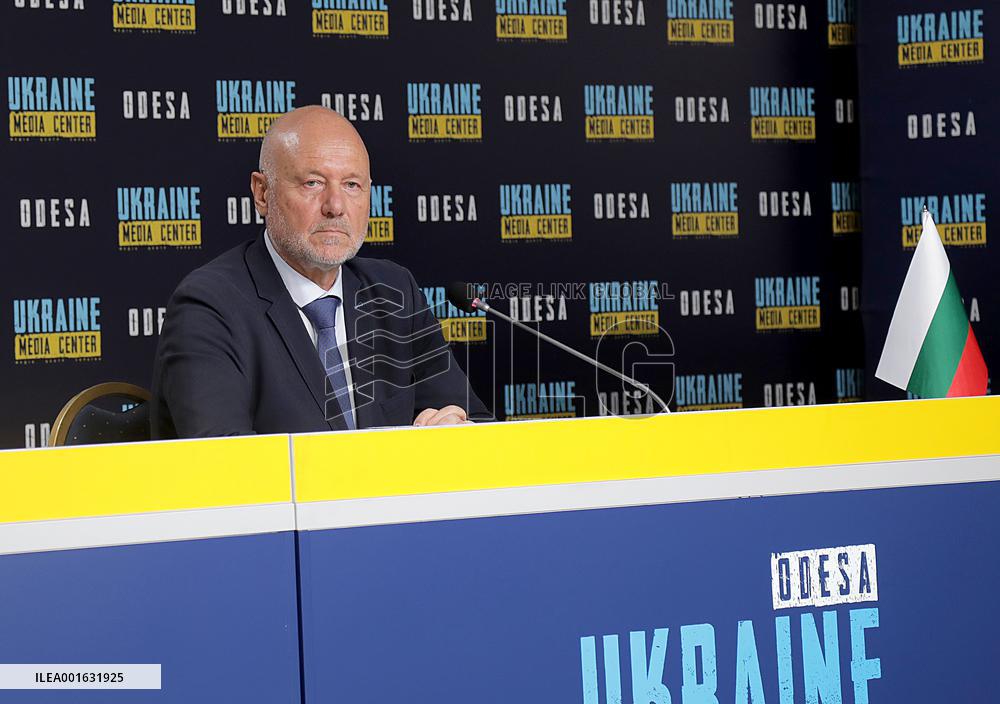 Briefing of Ukrainian and Bulgarian defence ministers in Odesa