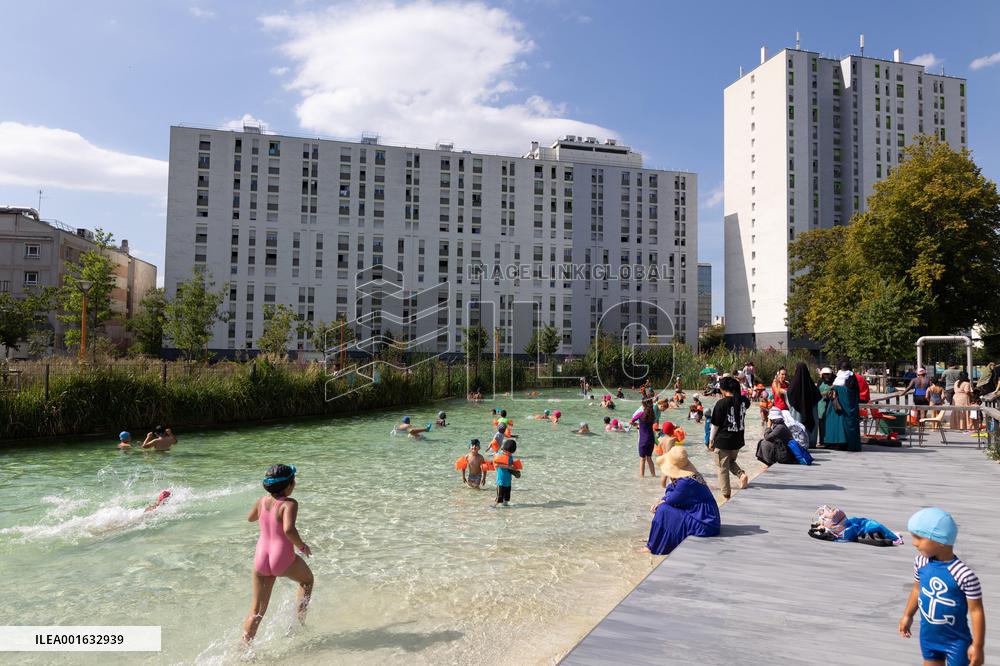 Children Swim In A Natural Pond - Pantin