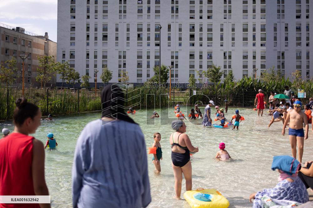 Children Swim In A Natural Pond - Pantin