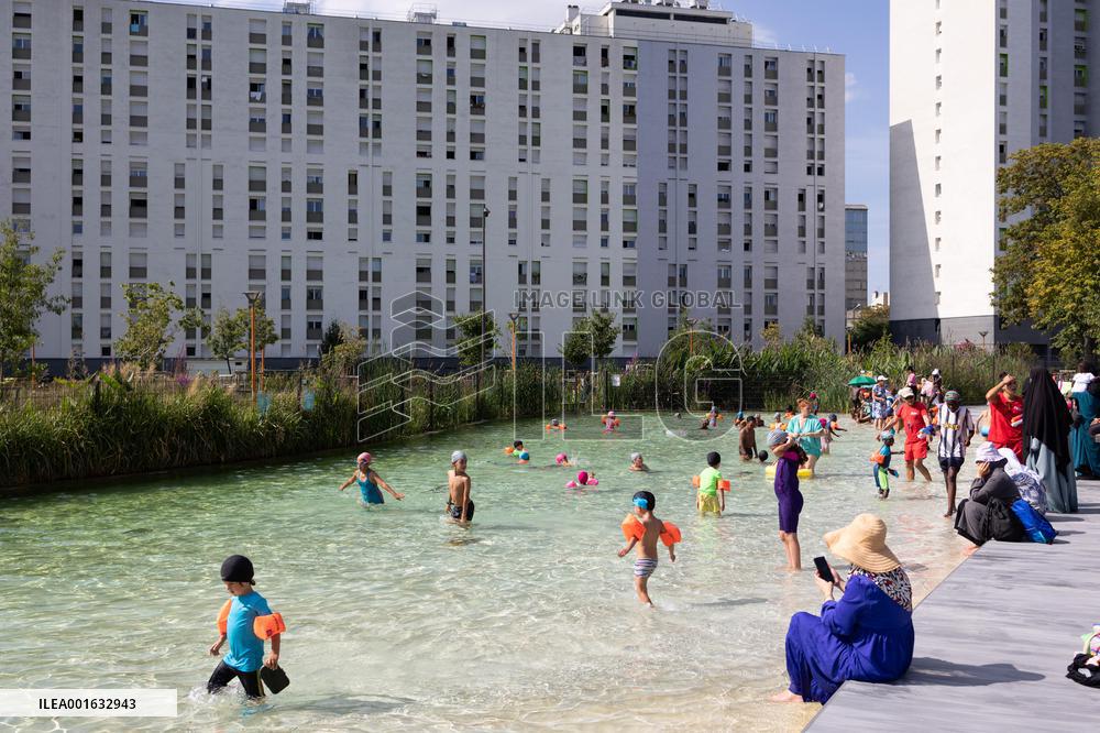 Children Swim In A Natural Pond - Pantin