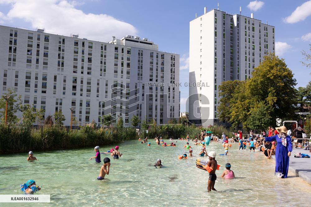 Children Swim In A Natural Pond - Pantin