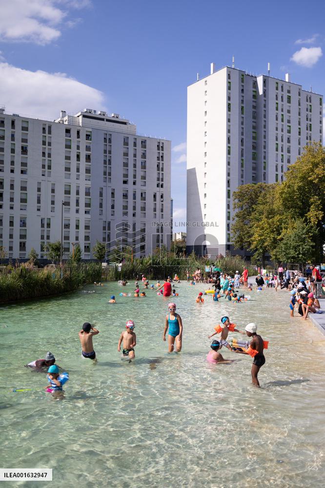 Children Swim In A Natural Pond - Pantin