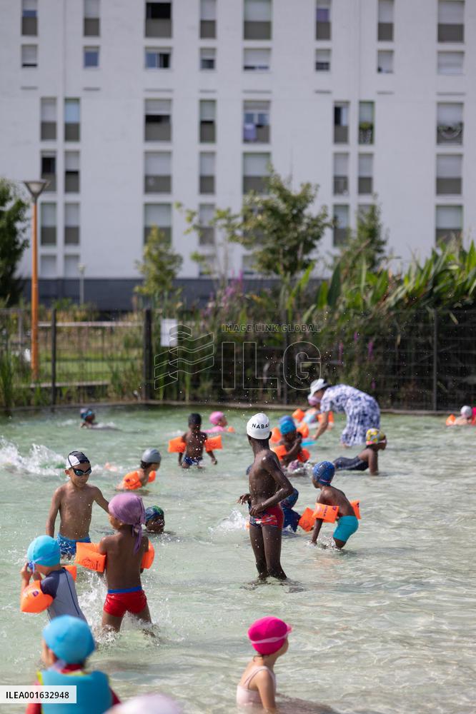 Children Swim In A Natural Pond - Pantin