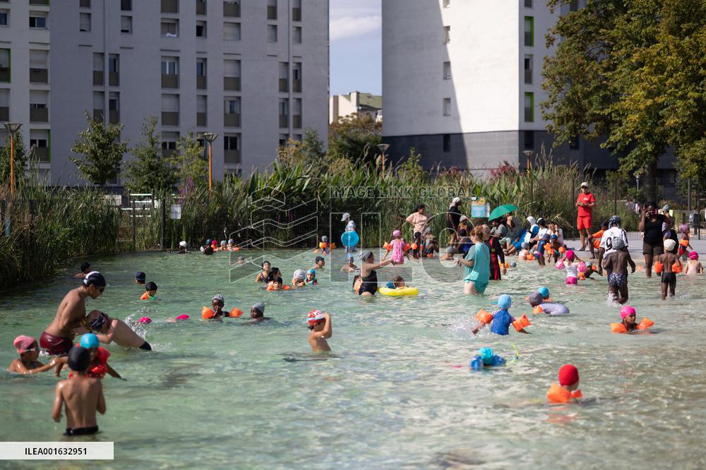 Children Swim In A Natural Pond - Pantin