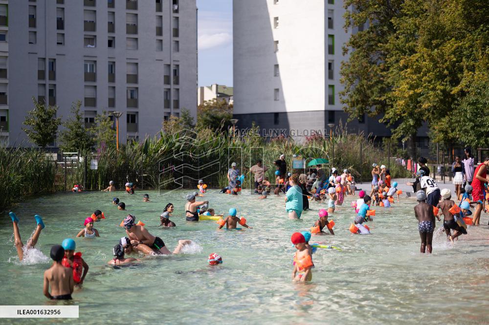 Children Swim In A Natural Pond - Pantin