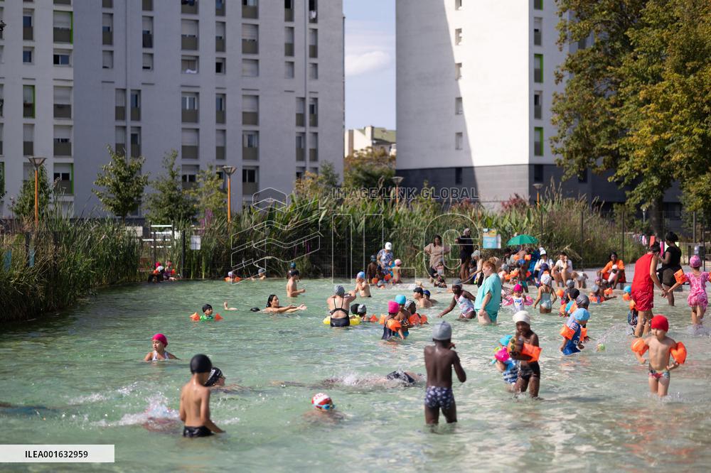 Children Swim In A Natural Pond - Pantin