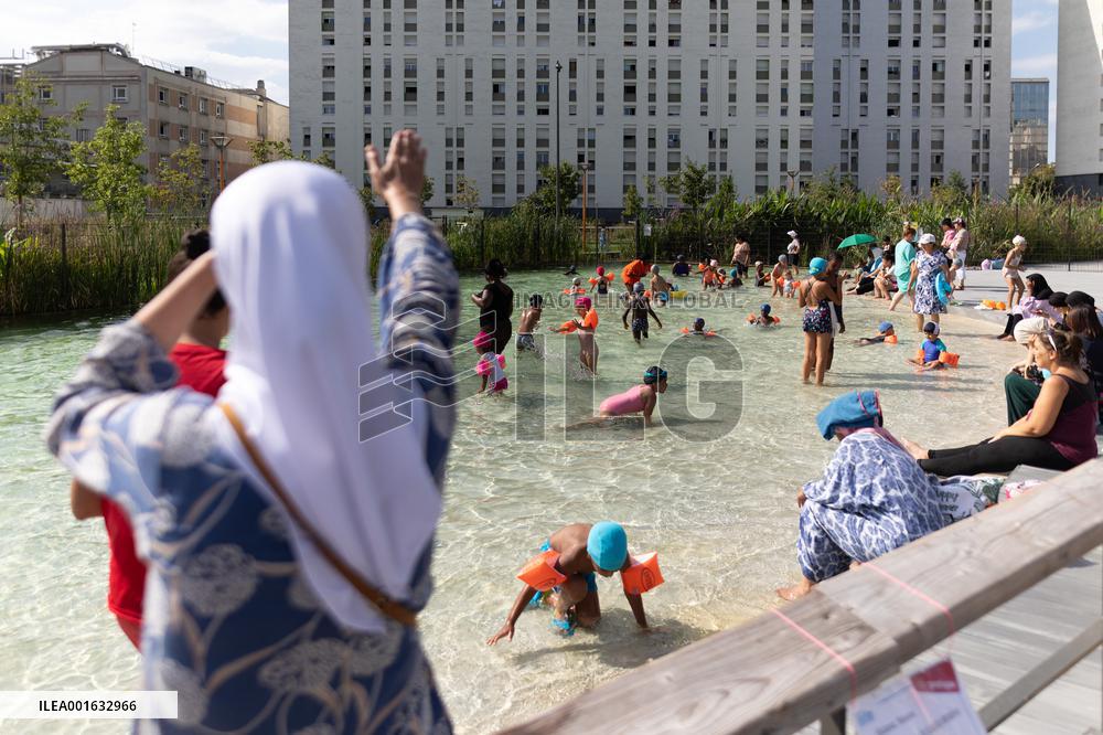 Children Swim In A Natural Pond - Pantin