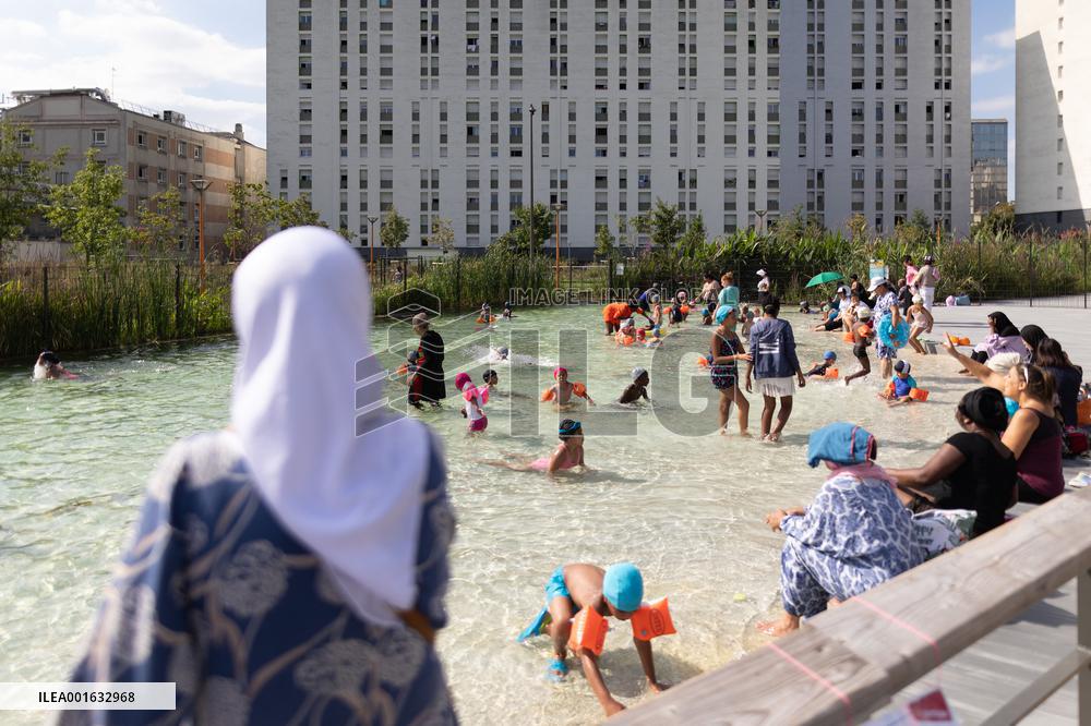 Children Swim In A Natural Pond - Pantin
