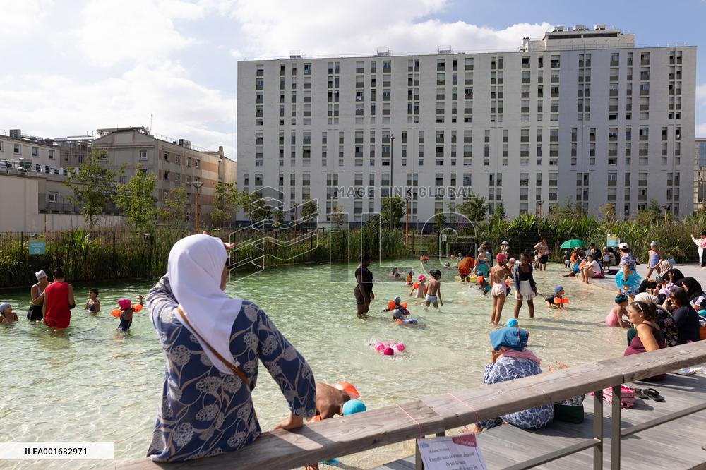 Children Swim In A Natural Pond - Pantin