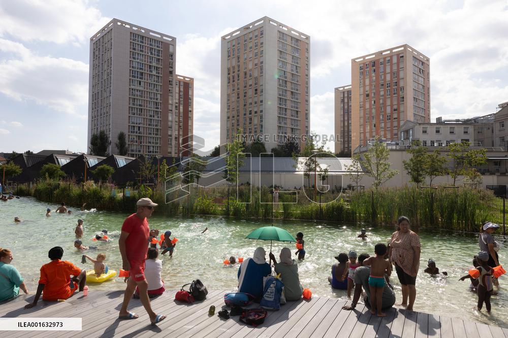 Children Swim In A Natural Pond - Pantin