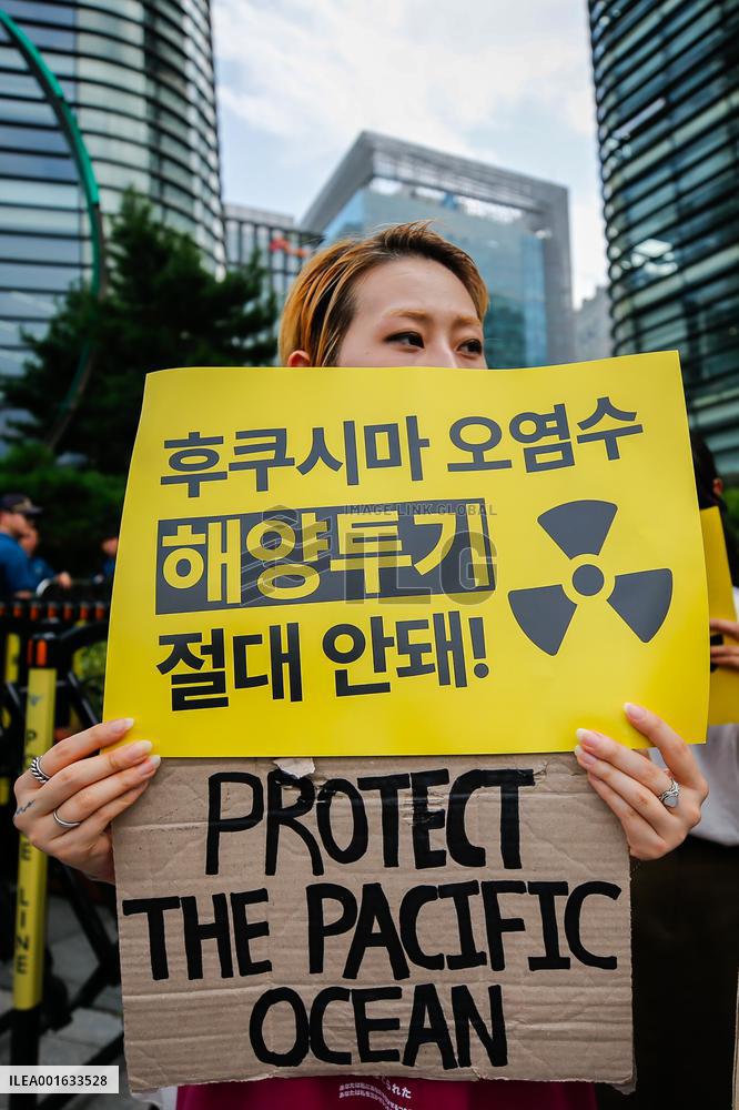 SOUTH KOREA-SEOUL-PROTEST-JAPAN'S NUCLEAR WASTEWATER DISCHARGE