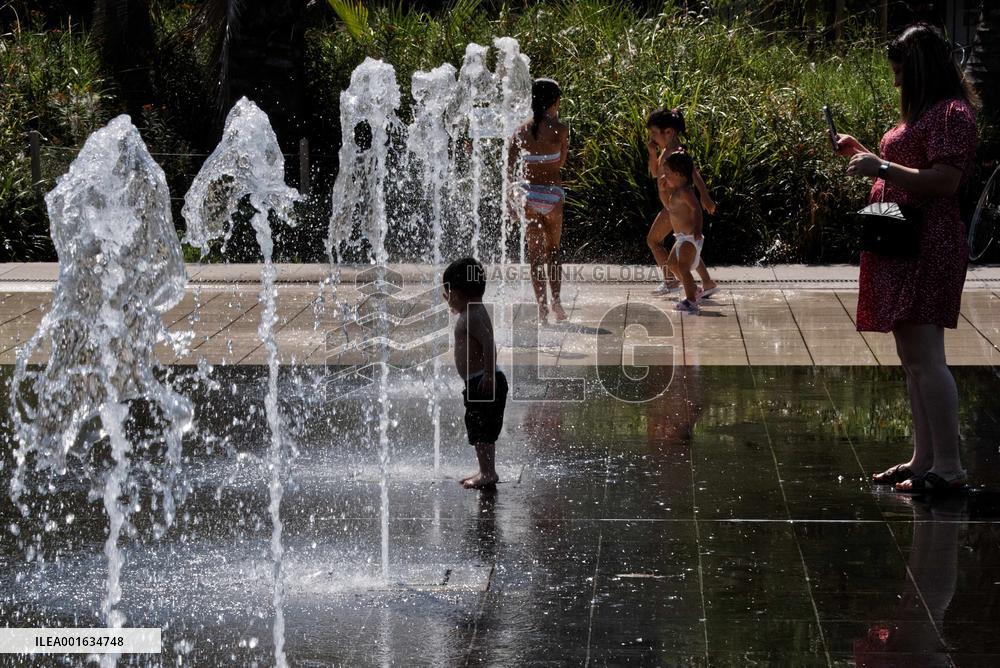 FRANCE-NICE-DAILY LIFE-HEATWAVE