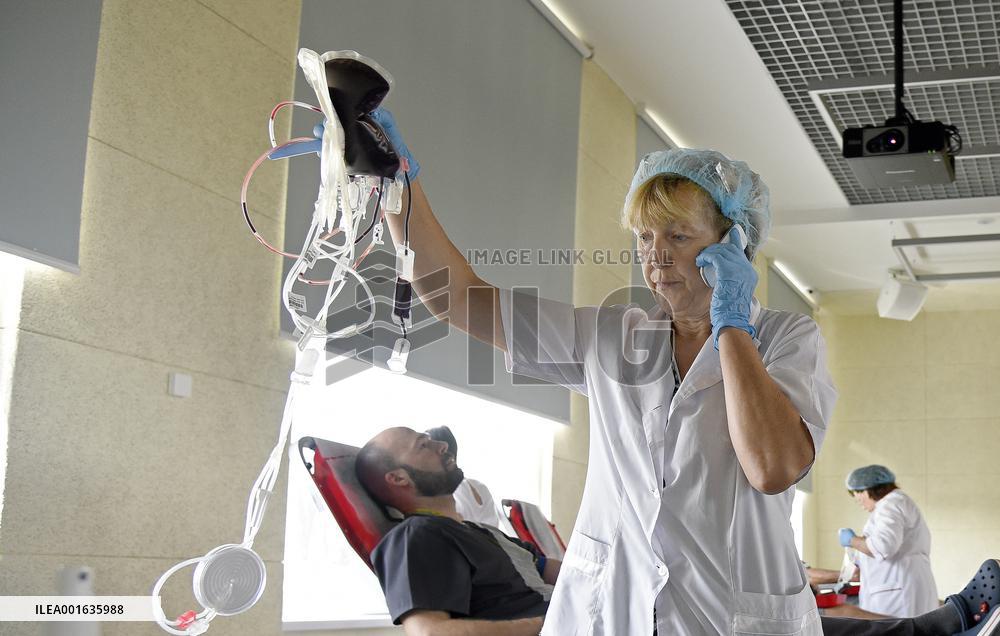 Blood donation centre in Kyiv