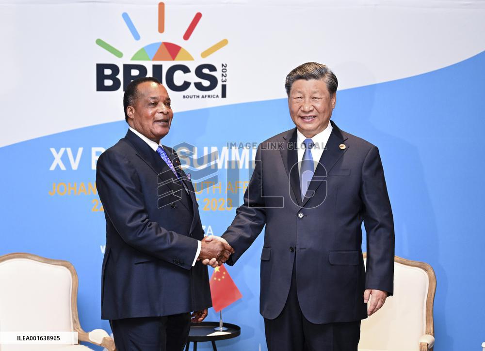 SOUTH AFRICA-JOHANNESBURG-XI JINPING-REPUBLIC OF THE CONGO-PRESIDENT-MEETING