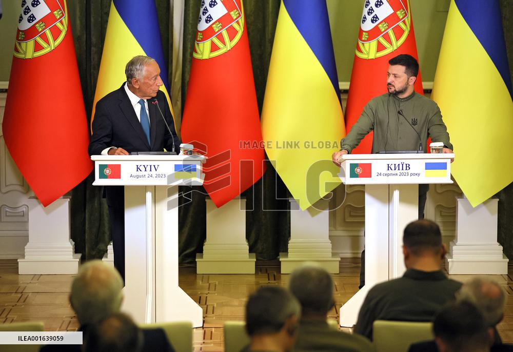 Joint briefing of Presidents of Ukraine and Portugal in Kyiv