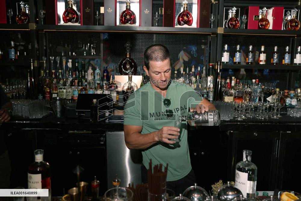 Mark Wahlberg At Papi Steak - Miami