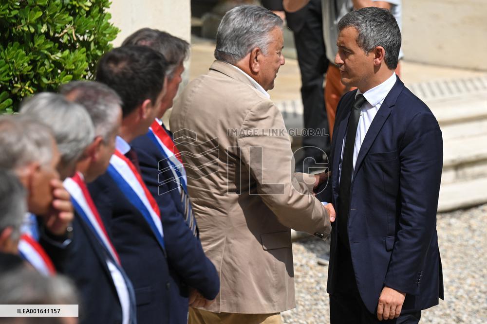 Gerald Darmanin on visit in Nimes