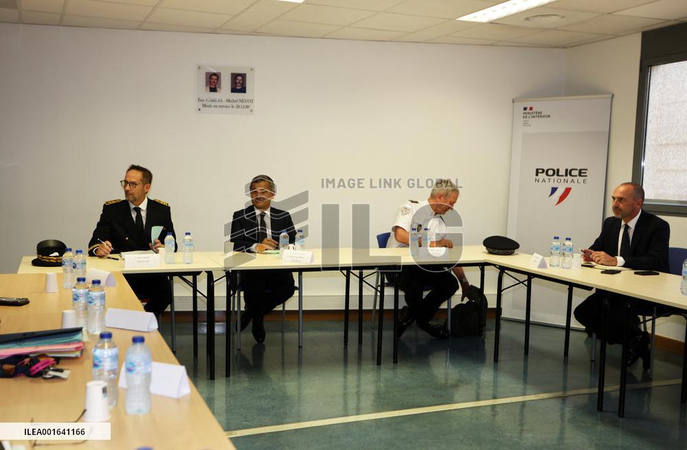 Gerald Darmanin Visits The Central Police Station - Nimes