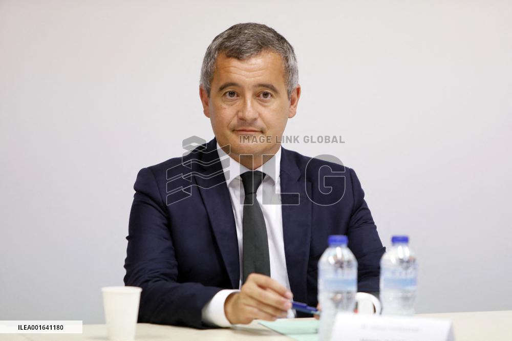 Gerald Darmanin Visits The Central Police Station - Nimes