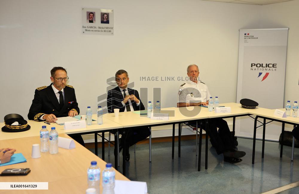 Gerald Darmanin Visits The Central Police Station - Nimes
