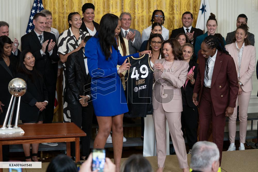 VP Harris Welcomes Las Vegas Aces to White House