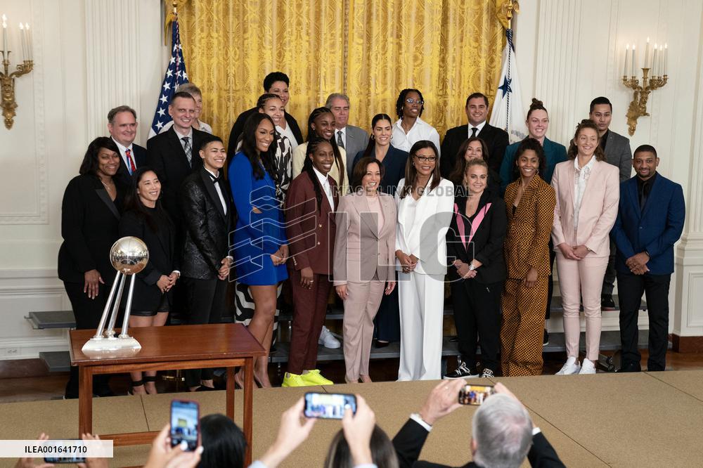 VP Harris Welcomes Las Vegas Aces to White House