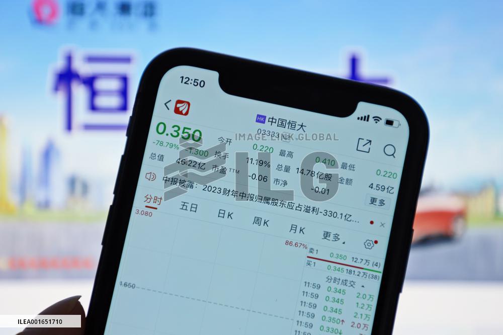 Evergrande Group Stock Fell