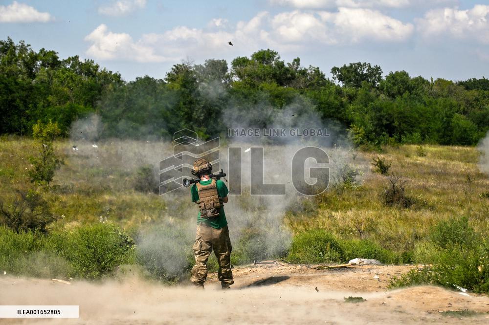 128th Separate Brigade of Territorial Defence Forces practise storming enemy positions