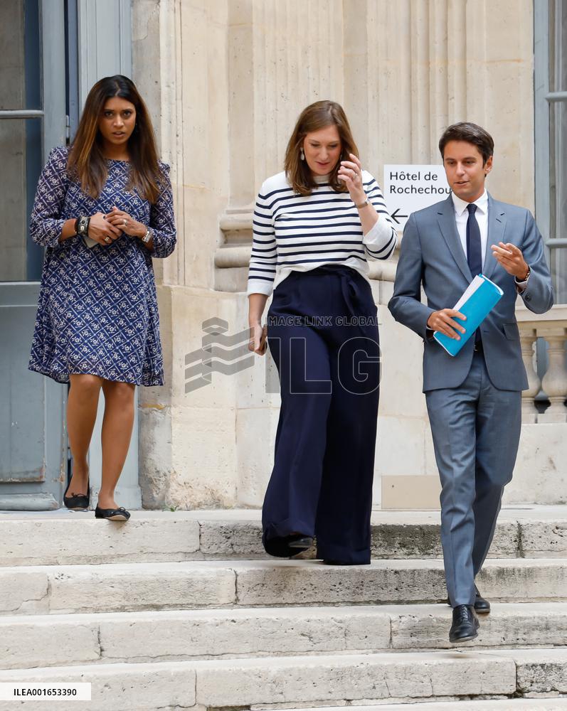 Press Conference Of Gabriel Attal On The New School Year - Paris