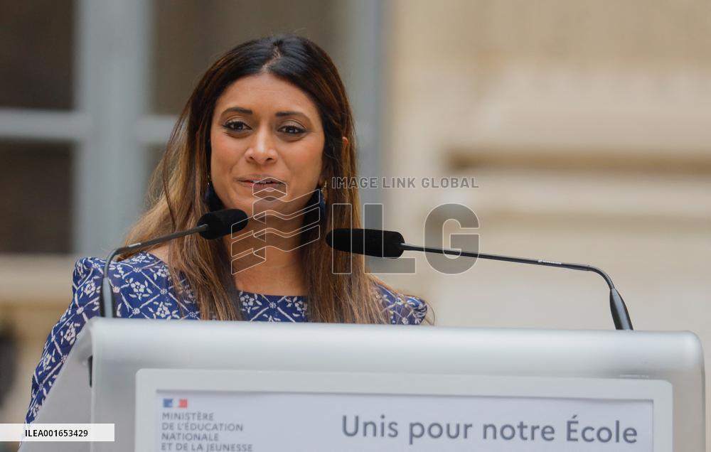 Press Conference Of Gabriel Attal On The New School Year - Paris