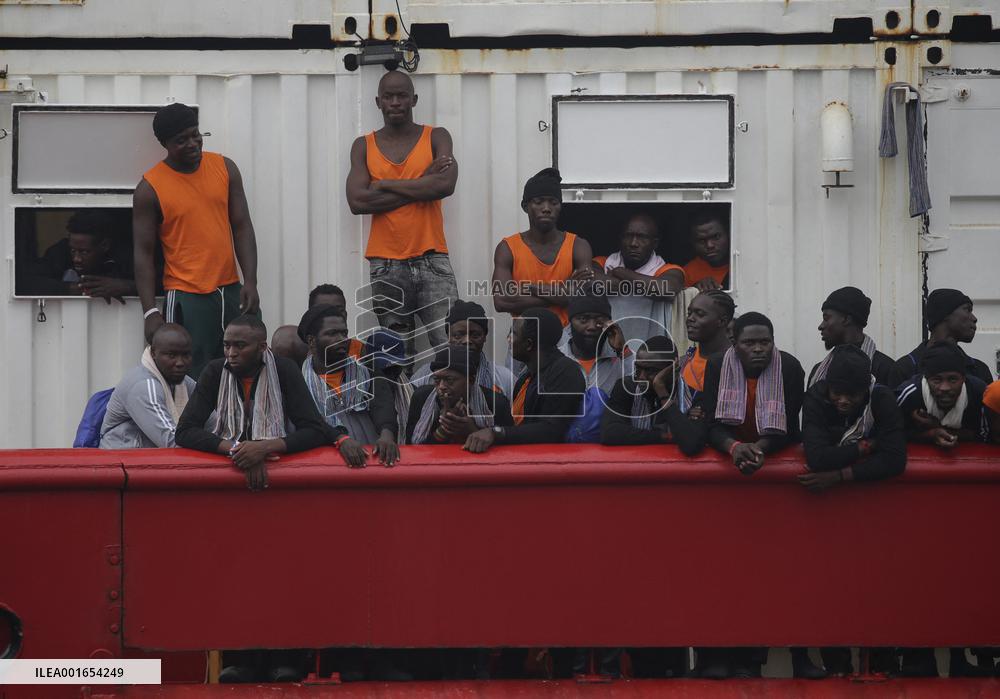 Ocean Viking Rescue Ship Saves 439 Migrants Disembark In Naples
