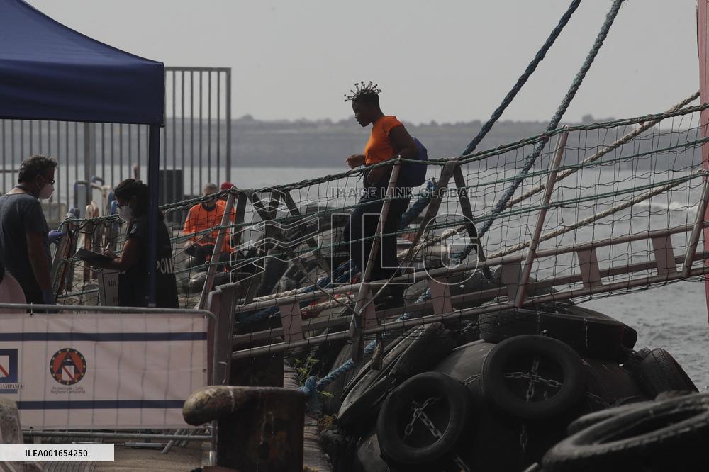 Ocean Viking Rescue Ship Saves 439 Migrants Disembark In Naples