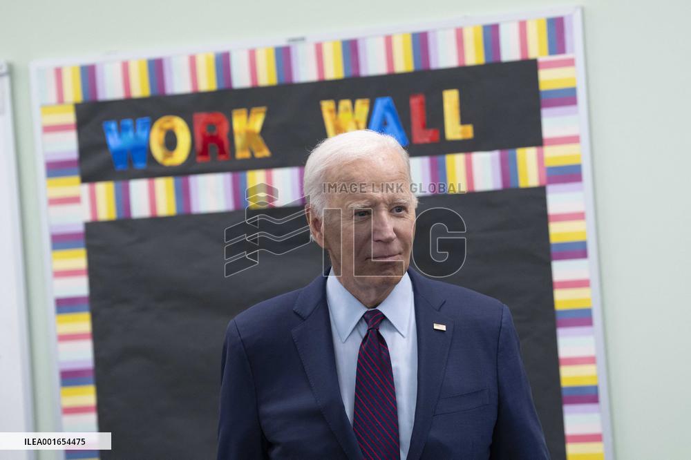 President Joe Biden and first lady Dr. Jill Biden welcome students back to school