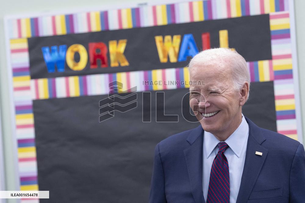 President Joe Biden and first lady Dr. Jill Biden welcome students back to school