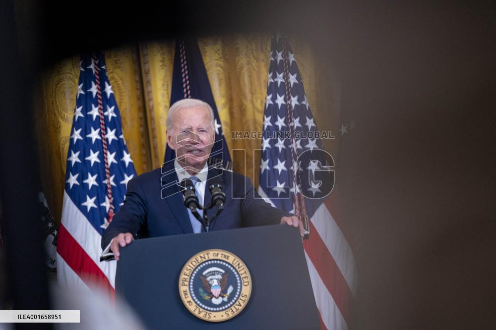 US President Joe Biden delivers remarks during an event on lowering health care costs
