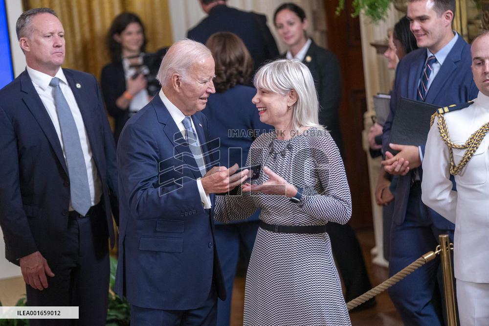 US President Joe Biden delivers remarks during an event on lowering health care costs