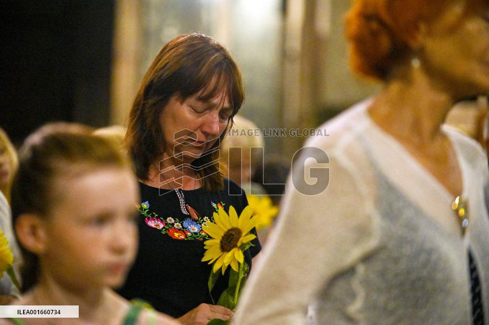 Memorial event in Garrison Church in Lviv on Ukrainian Defenders Remembrance Day