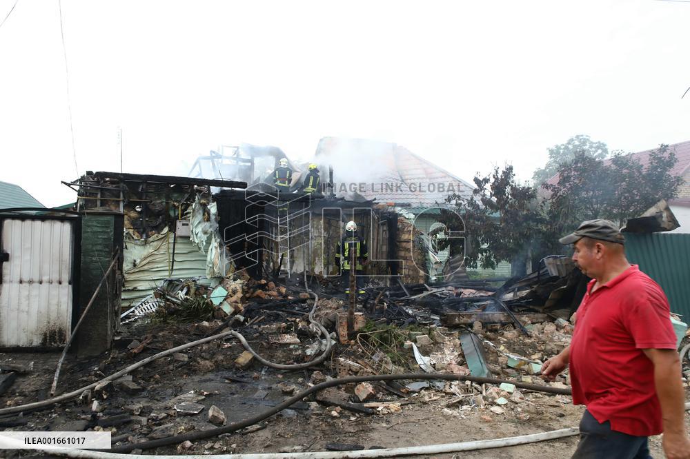 Aftermath of Russian overnight attack in Kyiv Region