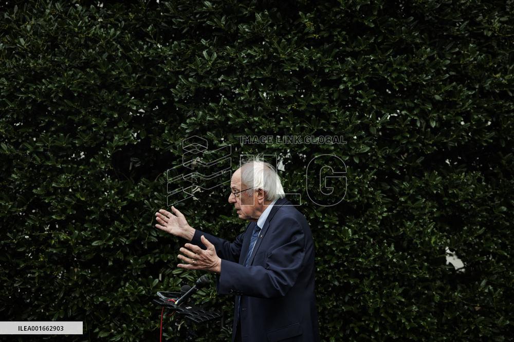 DC: Senator Bernie Sanders Meets with President Biden