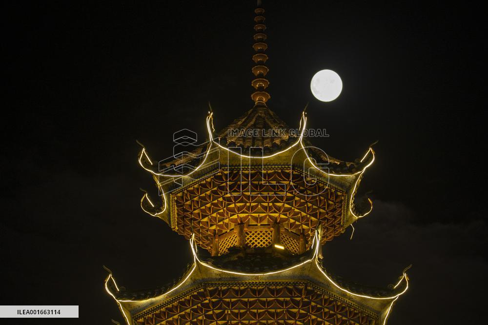 Supermoon Appear in Congjiang