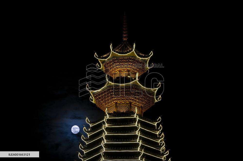 Supermoon Appear in Congjiang
