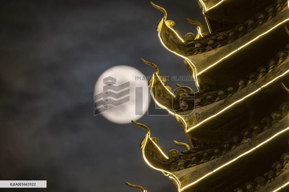 Supermoon Appear in Congjiang