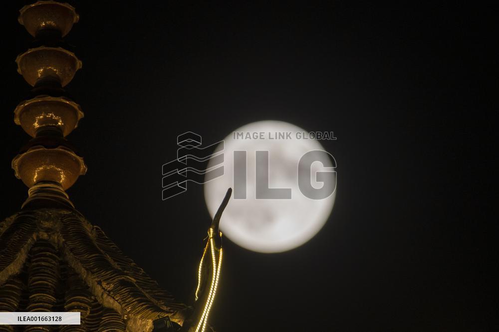 Supermoon Appear in Congjiang