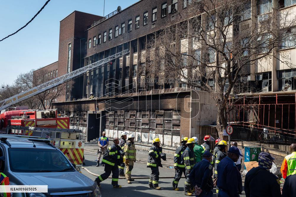 SOUTH AFRICA-JOHANNESBURG-BUILDING FIRE-DEATH TOLL