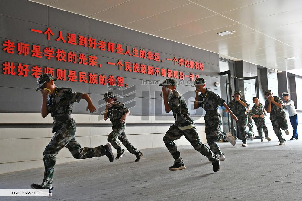 School Fire Drill in Yantai
