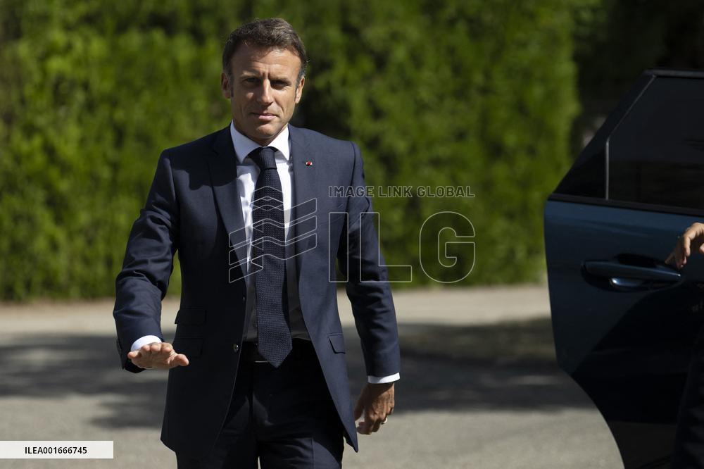 President Macron Visit To Argensol Vocational School - Orange