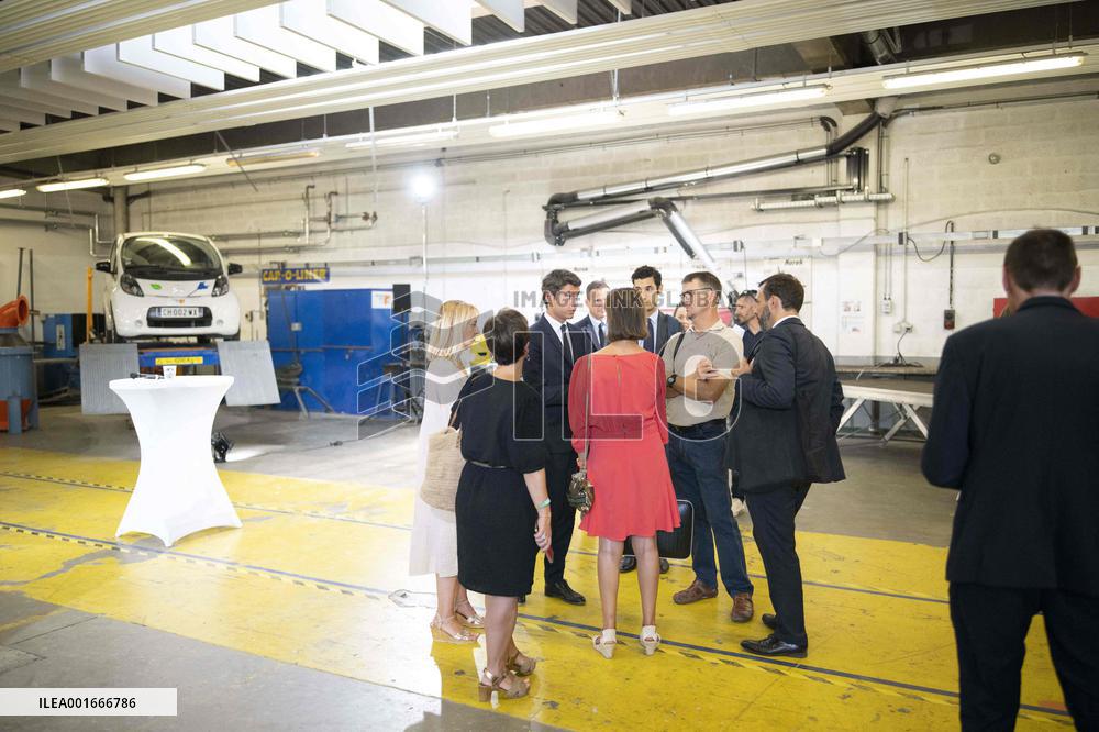 President Macron Visit To Argensol Vocational School - Orange