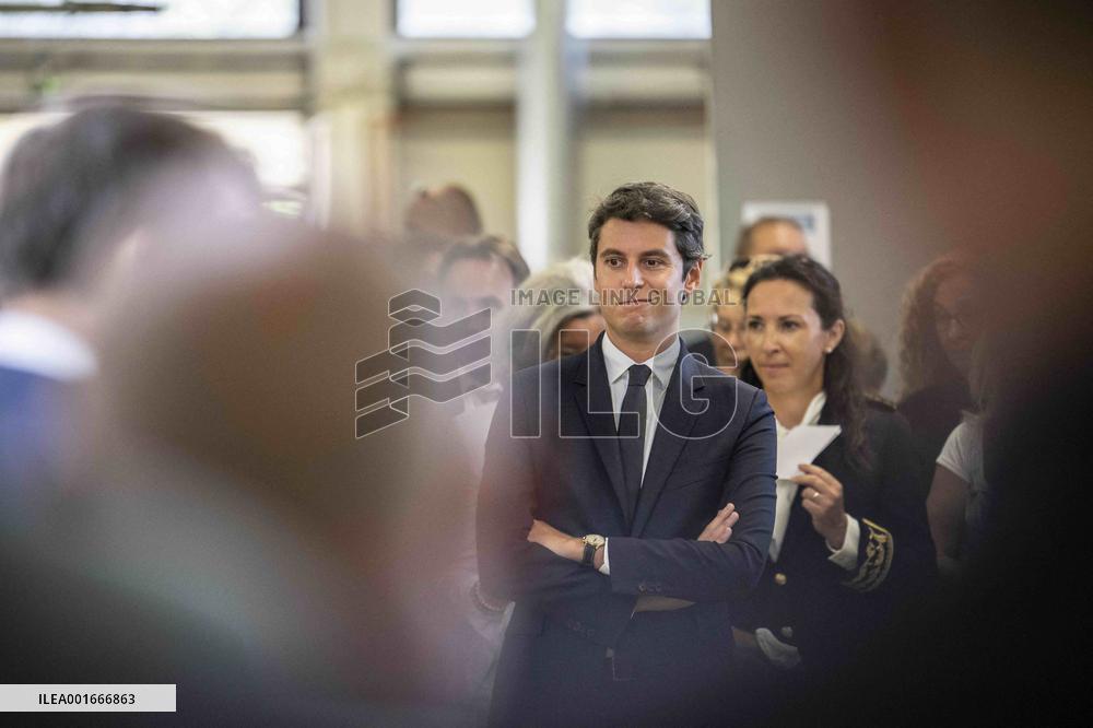 President Macron Visit To Argensol Vocational School - Orange